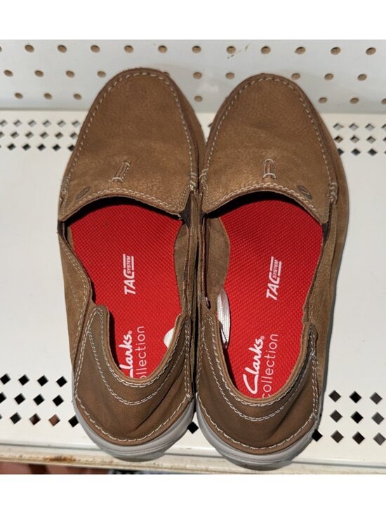 Clarks Gorwin Step Mens Nubuck Casual Slip On Loafers Shoes  display picture 1